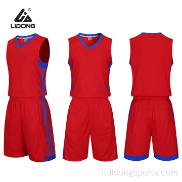 Design di maglia da basket personalizzato semplice set di maglie da basket